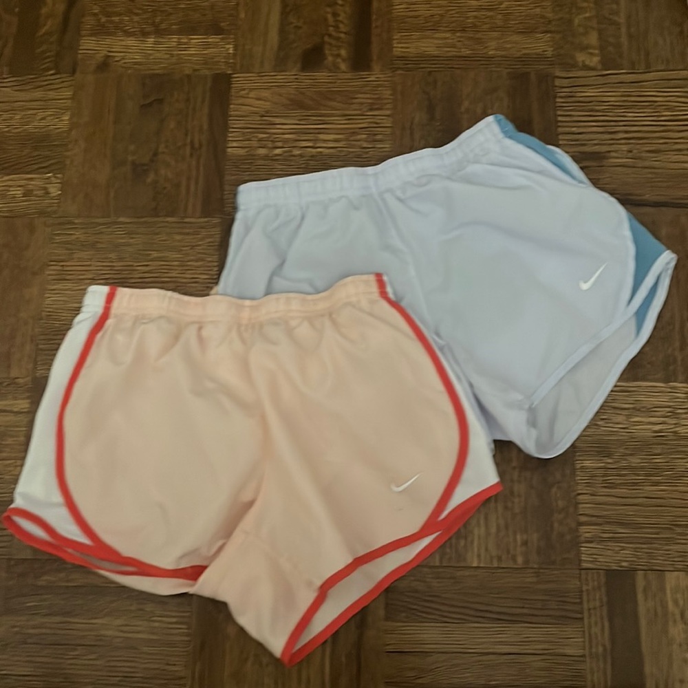 set of 2 pastel nike shorts